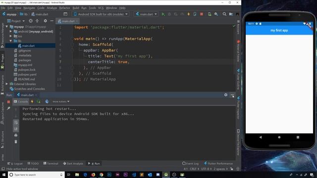 Flutter Tutorial for Beginners #5 - Scaffold & AppBar Widgets смотреть онлайн