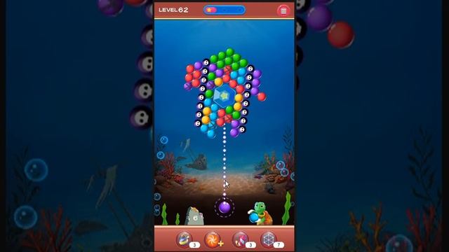 Bubble shooter game shooter bubble sea world level62 complete