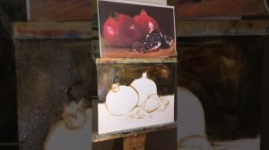 #вебинар#живопись#рисование# Вебинар маслом "Гранаты" от Центра Развития личности "Слушай свое тело