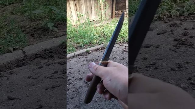 Финка из подшипника своими руками,готовый нож.