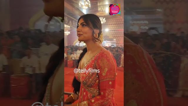 Akanksha Puri At North Bombay Sarbojanin Durga Puja To Seek Blessing Of Maa смотреть онлайн