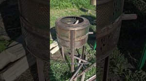 Костровая чаша под казан из барабана своими руками # казан #костровая чаша #своими руками # стиралки