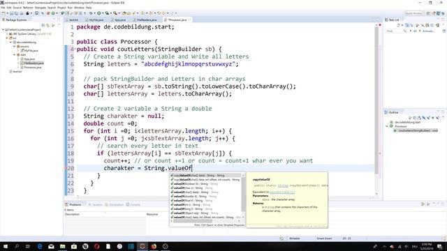 Letters and percentage counter Java project part #2 смотреть онлайн