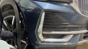 Скрытая установка защитной сетки радиатора Джили Монжаро/ Geely Monjaro  с снятием переднего бампер