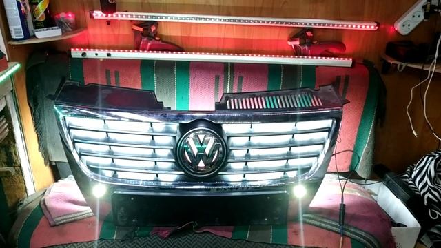 PASSAT B6 ПОДСВЕТКА РЕШЁТКИ РАДИАТОРА ФОЛЬЦ ПАССАТ Б6 СВЕТОДИОДНАЯ ЛЕНТА ПЕРЕД ТЮНИНГDIY VOLKSWAGEN смотреть онлайн
