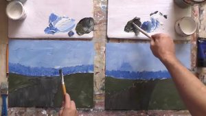 Летний пейзаж акрилом. Урок 2. часть 1.  Живопись для Катерины