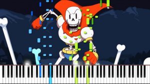 Undertale // Bonetrousle | LyricWulf Piano Tutorial on Synthesia OST 24