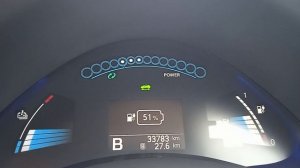 Nissan leaf езда без тормозов, режим "B"