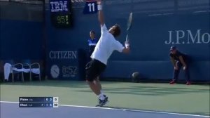 Marsel Ilhan wins second set against Benoit Paire (Us Open 2015)