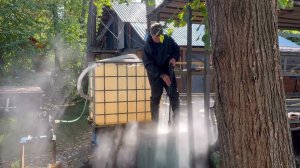 Очистка ганимановских решеток мойкой высокого давления