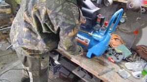 самый дешевый воздушный компрессор для гаража. обзор и тест. электроприбор км 1600/50 7800 рублей?
