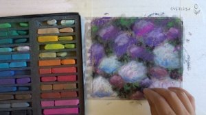 ?Как нарисовать пушистые астры сухой пастелью на крафт бумаге? Soft Pastels mungyo