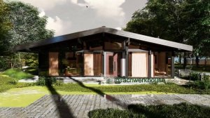 Одноэтажный фахверк площадью 140 метров квадратных.