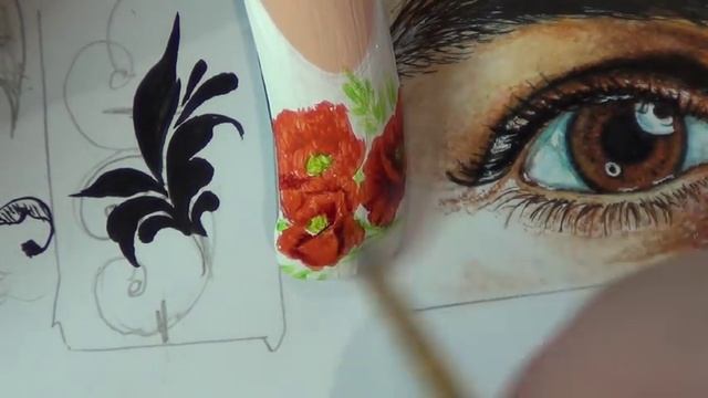 РИСУЕМ МАКИ НА НОГТЯХ/ЦВЕТЫ на ногтях/ДИЗАЙН НА НОГТЯХ/маки/Nail art painting смотреть онлайн