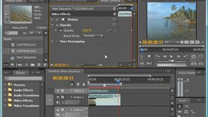 Работа с эффектом прозрачности в Adobe Premiere CS4 (30/39)