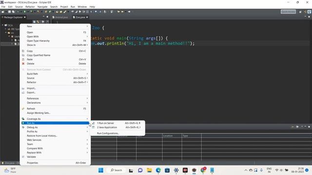Oracle Java Certification - OCA | Java Class Structure, Main method & Comments | #corejava #tutoria