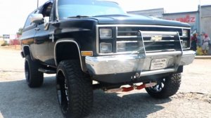 WhipAddict: Gloss Black Wrapped 88' Chevrolet K5 Blazer Silverado Lifted On Off Road 24s by Blackou