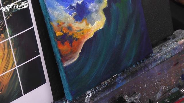 Crashing Wave Painting  Step by step Acrylic Tutorials  Live stream the Art sherpa
