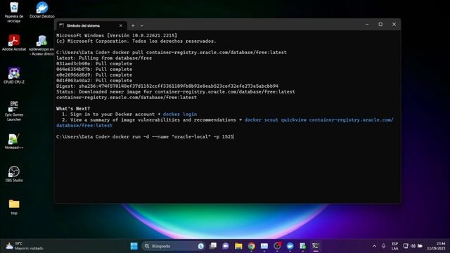 Oracle - Instalación Base de Datos usando Docker смотреть онлайн