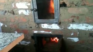 Новая печь из старого кирпича. Первая растопка.