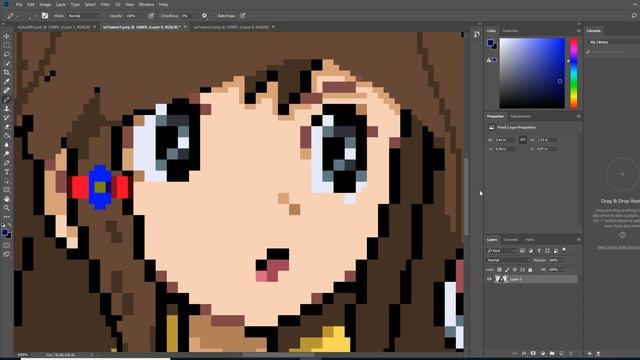 PIXEL ART IN PHOTOSHOP DRAWING TUTORIAL! смотреть онлайн