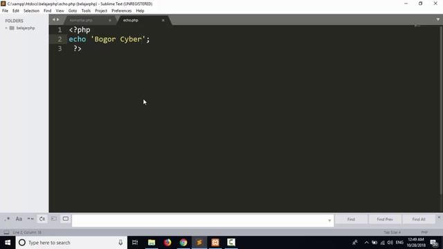 3. Pemrograman PHP dari Nol - Mencetak Output Menggunakan Echo смотреть онлайн