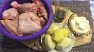 Запеченная курица с майонезом и соевым соусом