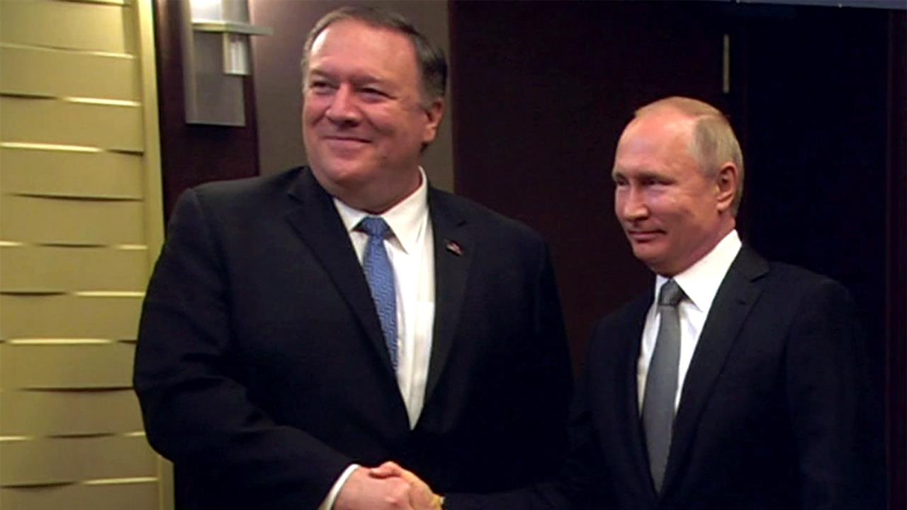 Самые острые проблемы взаимоотношений России и США обсудили Владимир Путин и Сергей Лавров с Майк...