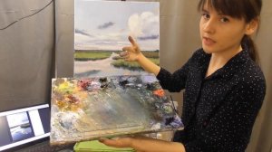 Про палитру по окончании работы. Художник Фания Сахарова