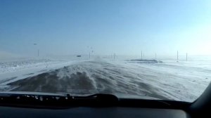 Заснеженные степи Казахстана.Трасса Астана-Экибастуз