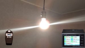 Тест лампы накаливания Radium 95 Вт