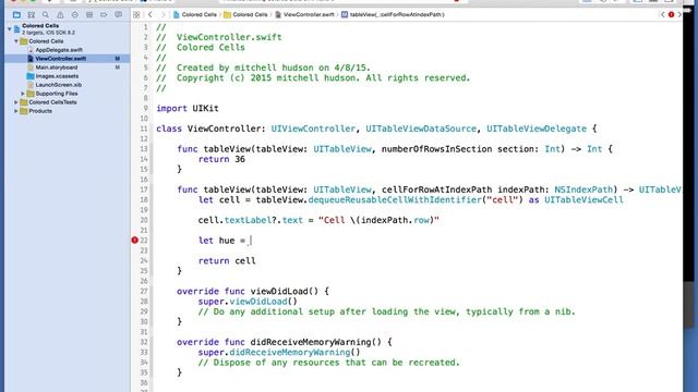14 TableView Rainbow Cells смотреть онлайн