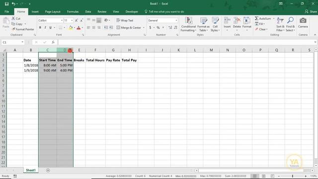 How to Track Hours Worked in Excel + How to Calculate Pay in Excel - Tutorial ⏰?