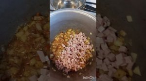 Русский плов с ветчиной и картофелем