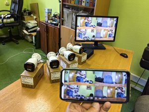 Обзор комплекта видеонаблюдения Tiandy на 4 цилиндрические камеры 4Мп со звуком