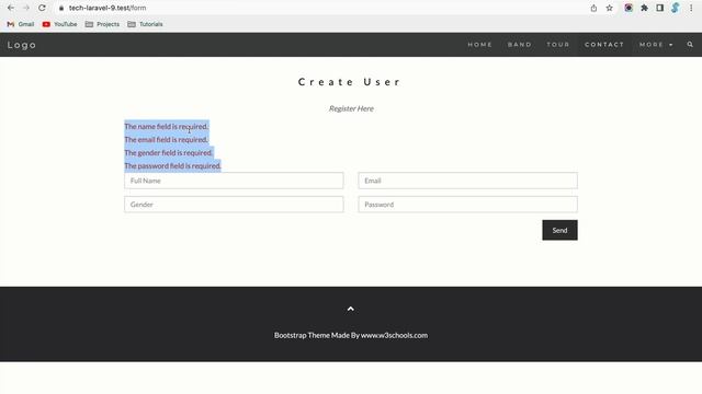 Laravel Form Validation Complete Tutorial | Laravel 9 Form Validation
