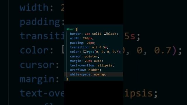 Text Overflow on Hover || CSS and HTML || Coding Short