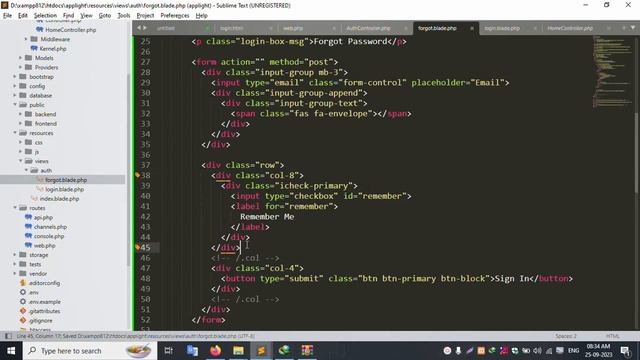 #4 Login, Forgot Password and Admin dashboard HTML Template set | One Page Website in Laravel 10 смотреть онлайн
