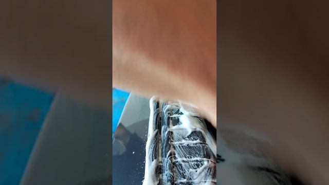 чистка пластика пенным очистителем 👍