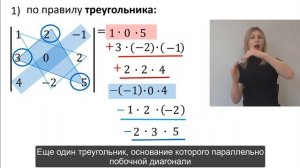 Вычисление определителя третьего порядка (практика)