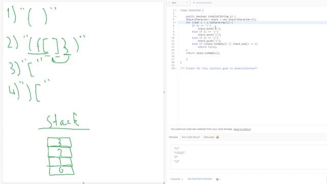Grind 75 - Valid Parantheses - Java Solution смотреть онлайн