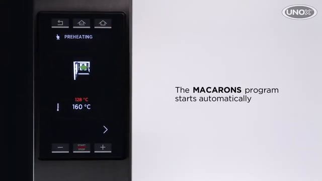 Выпечка десерта макаронс в пароконвектомате Unox