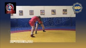 Техника борьбы самбо. Бросок бычок из положения согнувшись. kfvideo.ru