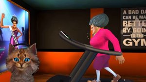 Мисс Ти Злая Учительница против Весёлого Кота (Scary Teacher 3D Miss T)