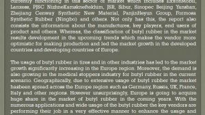Europe Butyl Rubber Market Statistics, Market Segmentation-Ken Research