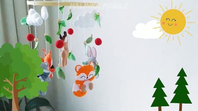 мобиль ручной работы. мобиль своими руками . Лесной мобиль