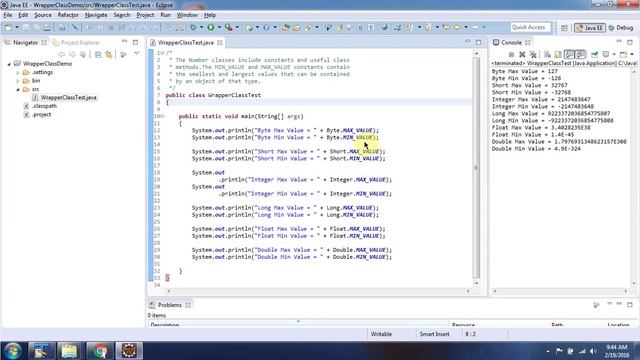 Java wrapper class (Max and Min) | Java Tutorial