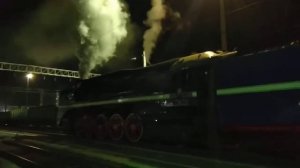 Ретро поезд, паровоз. Город Сальск.