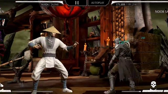 Mortal Kombat X Earthrealm Tower 175 finish dead verry hard #raiden #noobsaibot  #jade  kill