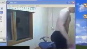 Crazy korean guy smashes window while screaming bloody murder
